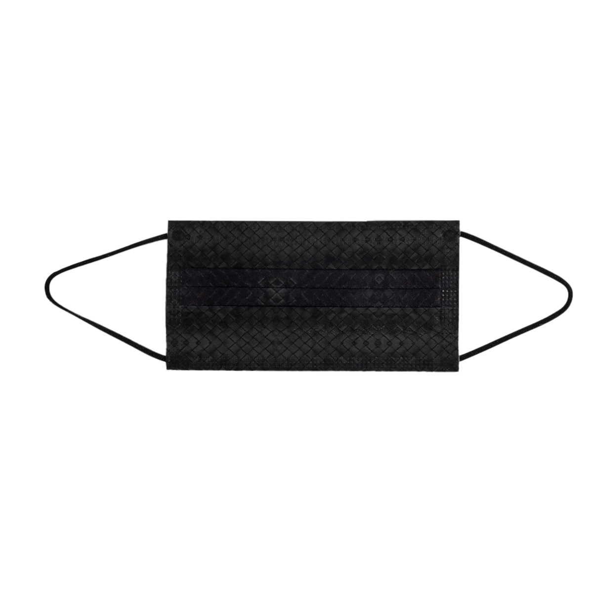 A single black face mask. 