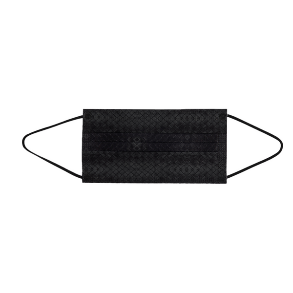 A single black face mask. 