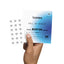 Someone holding the packaging of Barriere’s ‘CALL OF BEAUTY’ vitamins. The packaging is white with a blue gradient emerging from the bottom right corner, featuring various shades of blue. The package contains 36 patches, some of which are visible in the photo.