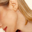 A person's neck area with a 'Hello Sunshine' vitamin patch featuring a small black sun feature.