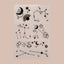 Six ‘Daily Defense’ patches featuring designs of moons, stars, and other solar elements.