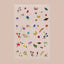 A collection of patches with various designs on a white background. Each patch features a different arrangement of colorful flowers, leaves, and insects such as butterflies.
